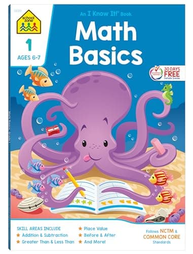 School Zone Math Basics 1 Workbook cover