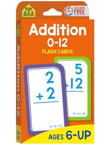 School Zone Addition 0–12 Flash Cards cover