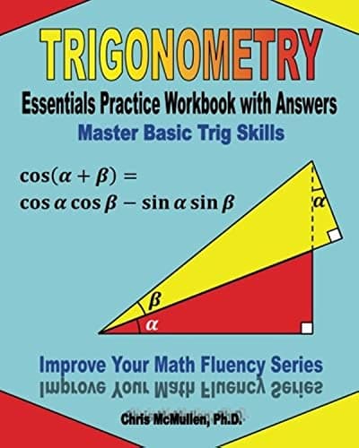 Trigonometry Essentials Practice Workbook with Answers cover