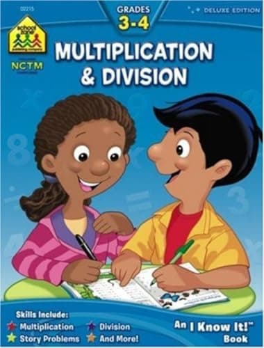 School Zone Multiplication & Division Workbook cover